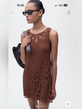NWOT Mango OPEN BACK CROCHET DRESS M
